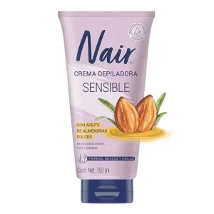 Crema Depiladora Sensible con Aceite de Almendra Nair
