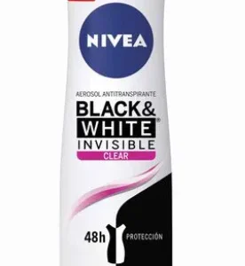 Aerosol Antitranspirante Black & White Invisible Clear Nivea