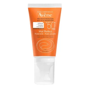 Avene Mat-Perfect Fluido con color protector solar para piel mixta grasa y sensible SPF50 50 ml