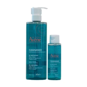 Avene Kit Cleanance Gel 400ml + Cleanance Gel 100ml para Piel Grasa