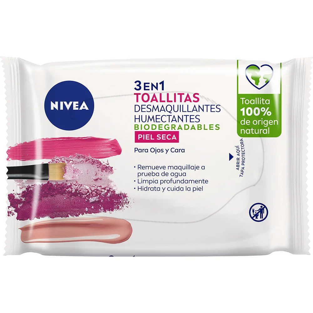 Toallitas Desmaquillantes Piel Seca 3en1 Nivea