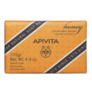 Apivita Jabón en barra natural con miel, limpieza suave 125 gr