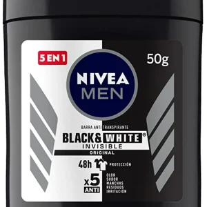 Barra Antitranspirante Black & White Invisible Original Nivea Men