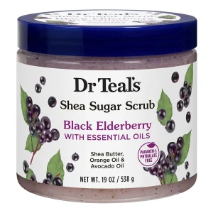 Shea Sugar Scrub Black Elderberry Dr Teals
