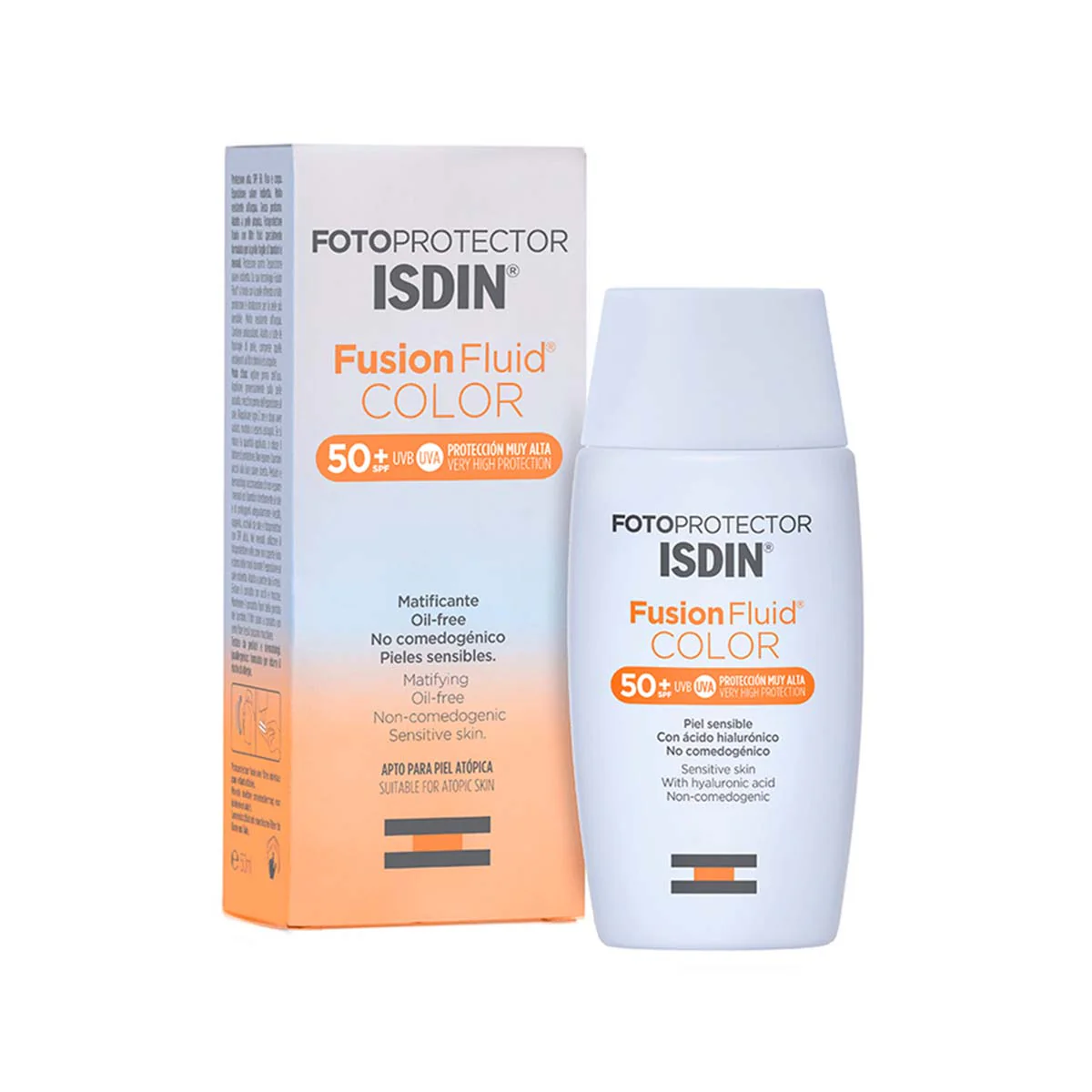 Isdin Fotoprotector Fusion Fluid FPS50+ Con color para piel sensible 50 ml - Imagen 2
