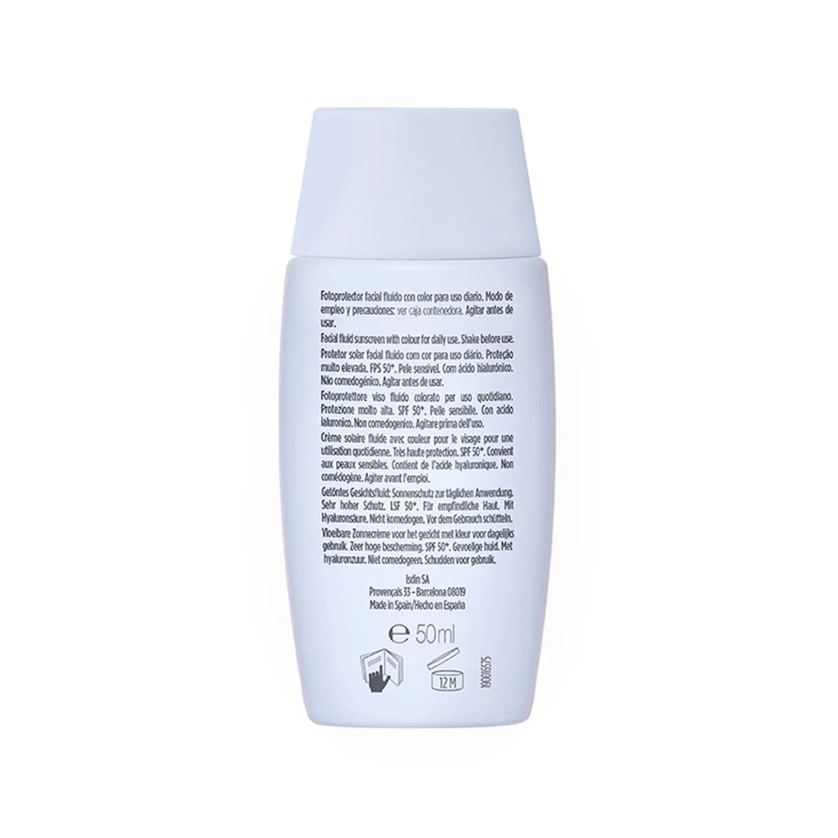 Isdin Fotoprotector Fusion Fluid FPS50+ Con color para piel sensible 50 ml - Imagen 3