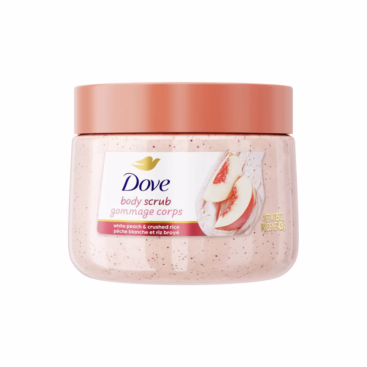 Exfoliante Corporal Melocotón Blanco-Arroz Triturado Dove