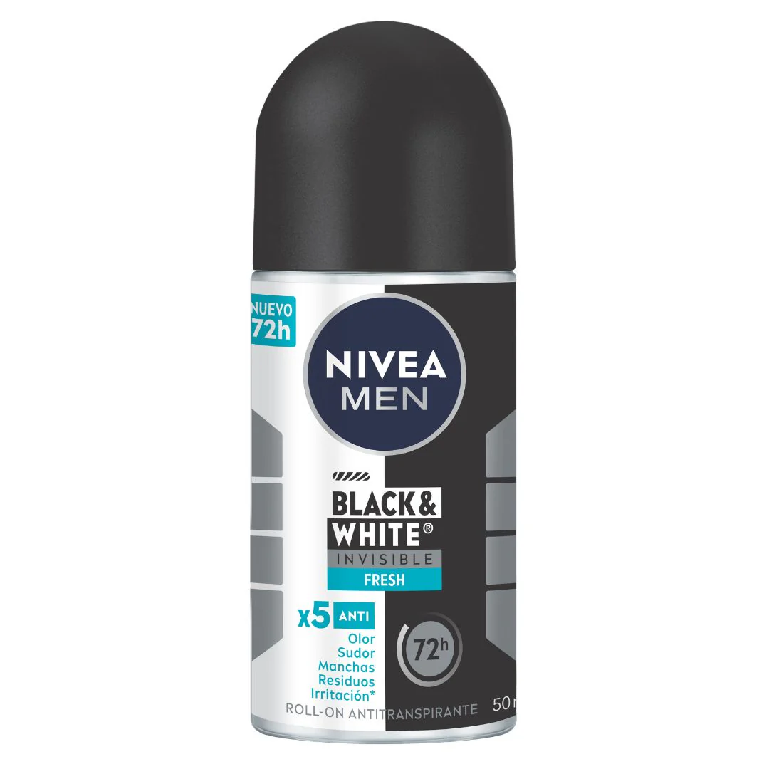 Roll On Antitranspirante Black & White Invisible Fresh Nivea