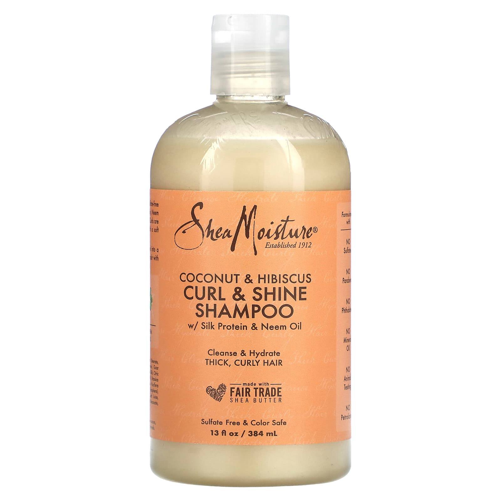 Shea Moisture Coconut & Hibiscus Curl & Shine Champú - Imagen 3